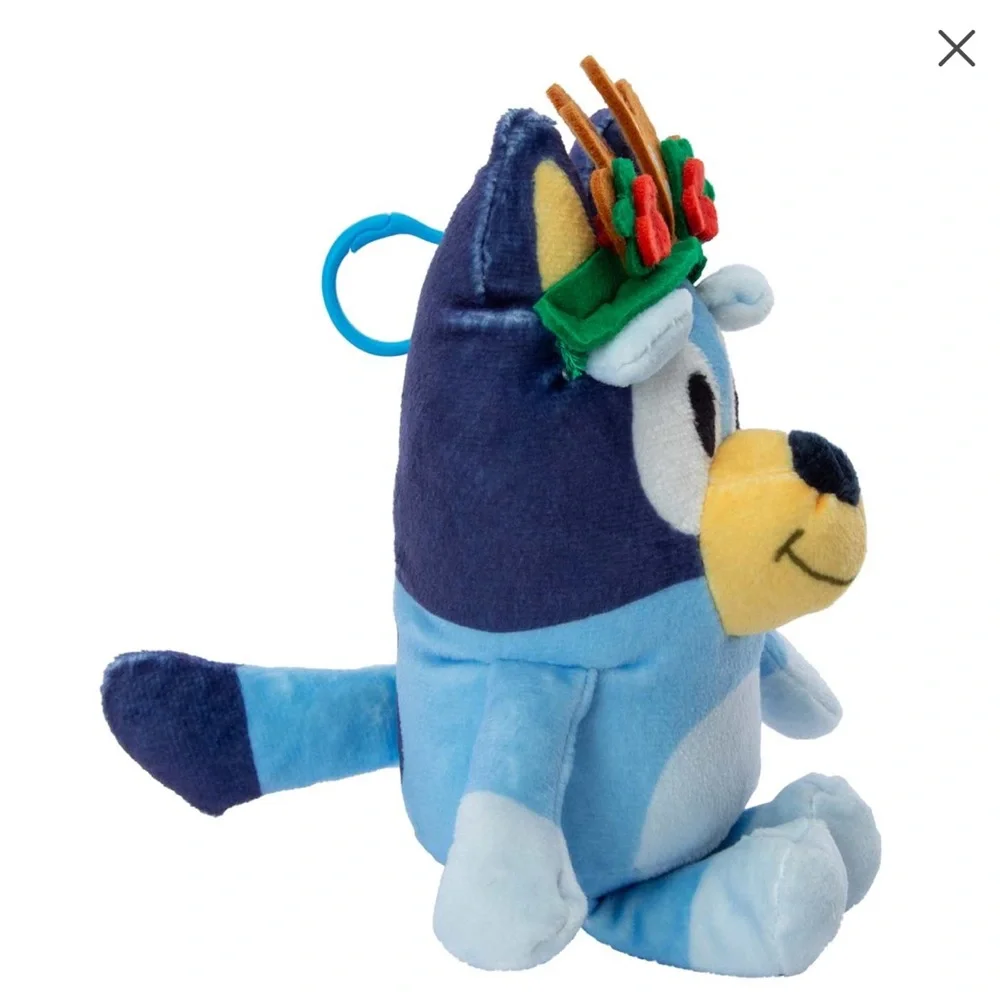 Bluey™ Bag Clip Reindeer Bluey Plush Toy w Clip